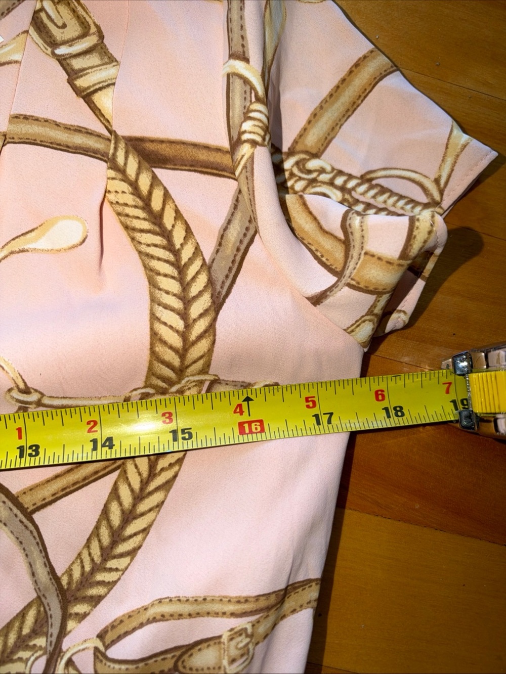 Lauren Ralph Lauren Dress Womens 2 Pink Equestrian Belt Print Midi Crepe Belted - Picture 7 of 11